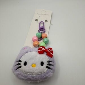 Hello Kitty Plush Keychain with Beads